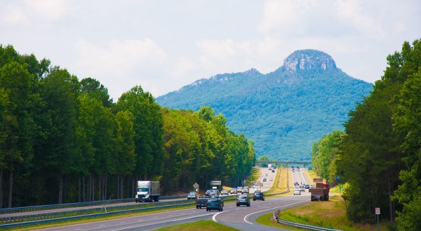 One Of North Carolina’s Most Stunning Natural Wonders, Pilot Mountain Stands 2,421 Feet Above Sea Level