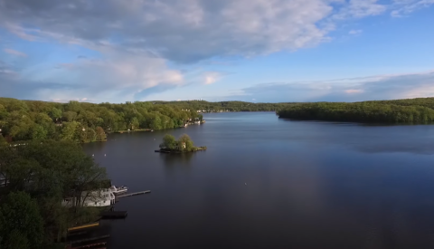 A Drone Flew Over Lake Hopatcong In New Jersey And Captured Mesmerizing Footage