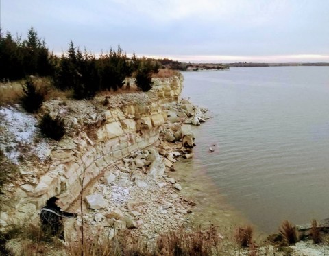 Explore Miniature Cliffs Surrounding One Of The Rockiest Lakes In Kansas At Webster State Park