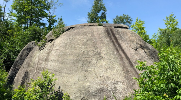 This Short Hike In Maine Leads To One Of New England’s Only Glacial Erratics, A Fascinating Relic Of The Ice Age