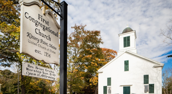 Drive Down This Little-Traveled Back Road To Discover A Historic Church In Maine