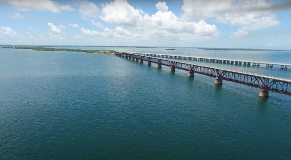 A Drone Flew High Above An Uninhabited Bridge In Florida And Caught The Most Incredible Footage