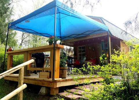 You Can Practically Fish From The Deck Of This Quirky Riverside Montana Cabin