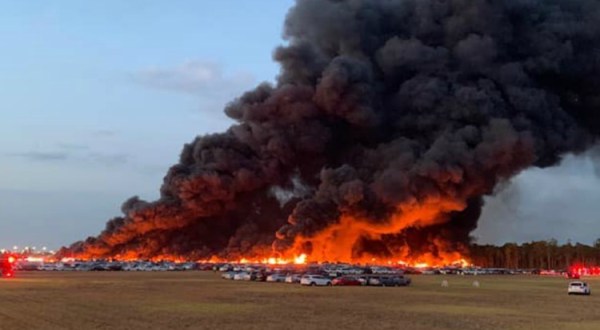 Thousands Of Rental Cars Up In Flames In 15-Acre Fire At Florida Airport