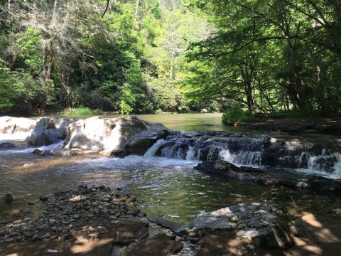Take A Scenic Creekside Hike Deep In A 1400-Foot-Deep Gorge Along The Laurel Creek Trail In North Carolina