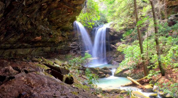A Drone Flew High Above A Hidden Waterfall In Kentucky And Caught The Most Incredible Footage