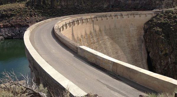 Driving Across The Salmon Creek Dam In Idaho Is An Unforgettable Thrill
