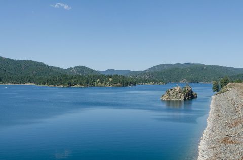 The Water Is A Brilliant Blue At Pactola Lake, A Refreshing Roadside Stop In South Dakota