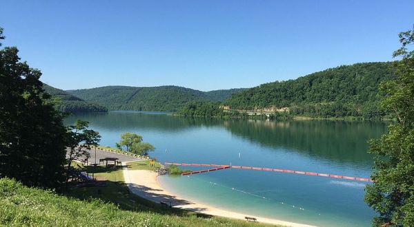 The Water Is A Brilliant Blue At Jennings Randolph Lake, A Refreshing Roadside Stop In West Virginia