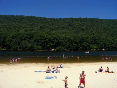 You Might Just Have A Slice Of Paradise To Yourself At Poe Valley State Park, A Secluded Beach In Pennsylvania
