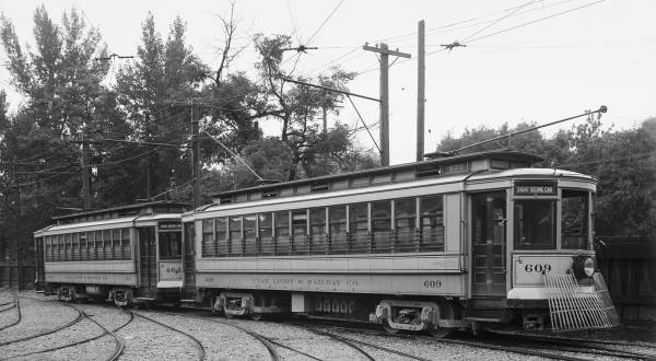 In The Early 1900s, Trolley Cars Rolled Through The Streets Of Salt Lake City, Utah