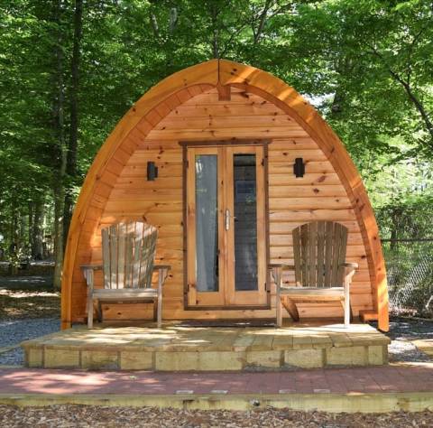 You'll Want To Plan A Getaway To New York's New Glamping Pods At The Herkimer Diamond KOA Resort