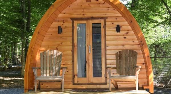 You’ll Want To Plan A Getaway To New York’s New Glamping Pods At The Herkimer Diamond KOA Resort