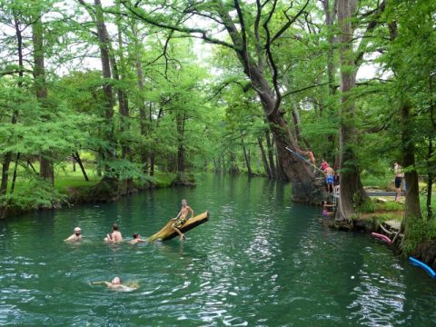 Some Of The Cleanest And Clearest Water Can Be Found At Texas' Blue Hole Regional Park