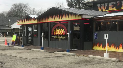 The Brick Oven Is Always Hot At 1000 Degree Wood-Fired Pizza In Indiana