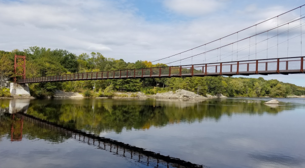 Some Mainers Haven’t Heard Of The Androscoggin Bridge, A Historic Wooden Swinging Bridge In Vacationland