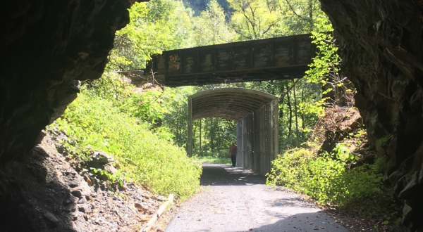 Hike Through An Old Train Tunnel On The Powell River, A Beautiful Wooded Virginia Trail