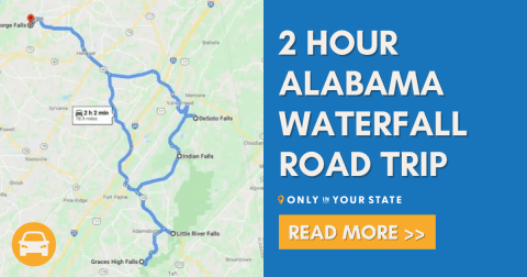 The 2-Hour Road Trip Around Alabama's 'Waterfall Loop' Is A Glorious Adventure