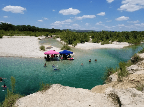The Water Is A Brilliant Blue At Los Rios Campground, A Refreshing Roadside Stop In Texas