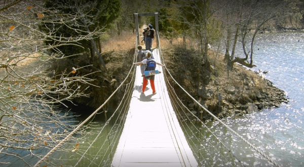 Hike To The Swinging Bridge In Greenleaf State Park In Oklahoma For A Fun Adventure