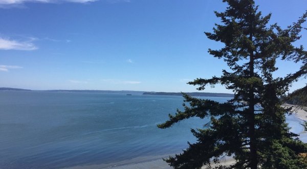 The Water Is A Brilliant Blue At Fort Worden State Park, A Refreshing Stop In Washington