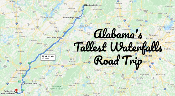 Spend The Day Exploring Alabama’s Tallest Falls On This Wonderful Waterfall Road Trip