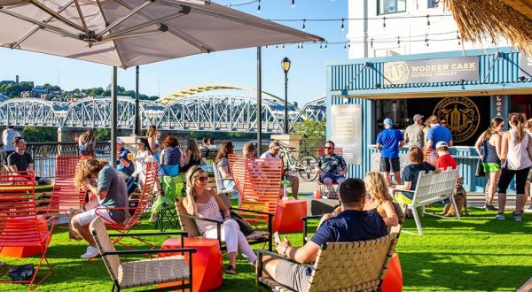 Relax On The River With Drinks And Takeout At The New Bridgeview Box Park In Kentucky