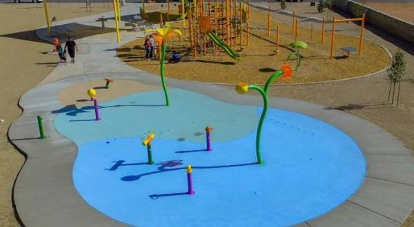 The Absolutely Gigantic Splash Pad At Metro Verde Park Will Entertain Children And Adults Alike On A Hot Summer Day In New Mexico