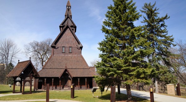 Feel Like You’re Overseas When You Visit The The Hopperstad Church, A Replica Of A Norwegian Church In Minnesota