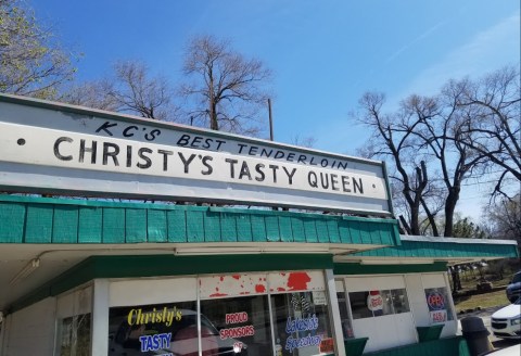 You've Got To Try The Amazingly Oversized Tenderloin Sandwich At Christy's Tasty Queen In Kansas