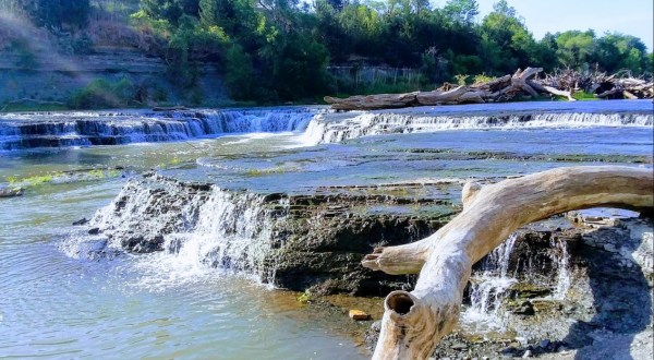 Explore A Beautiful Trail That Winds Through Rocky Paths And Water At Indian Rock Park In Kansas