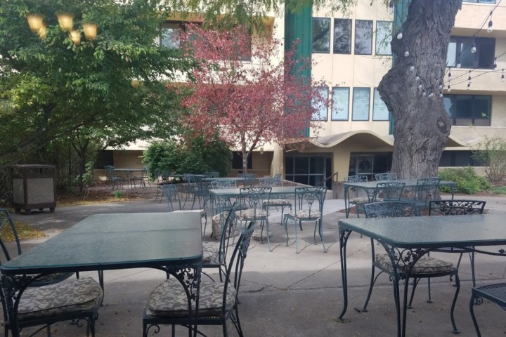 outdoor patio of The Press