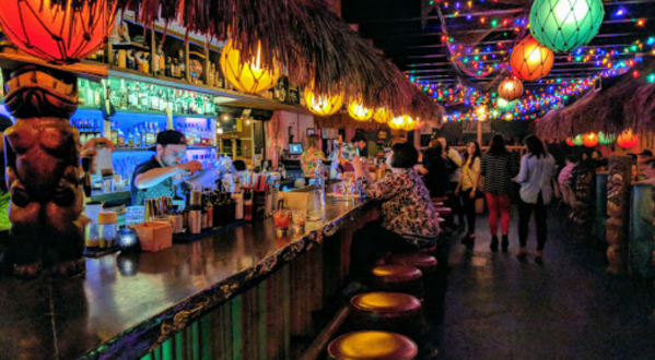 Sink Your Toes In The Sand At Saturn Room, A Tiki Bar In Oklahoma