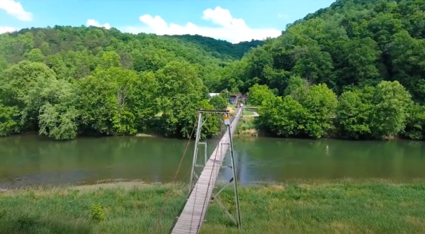Crossing The Clinch River Swinging Bridge In Virginia Is An Exhilarating Adventure With Loads Of Scenery