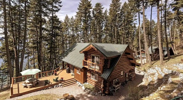 This Magnificent Montana Cabin Offers Sweeping Views Of Flathead Lake