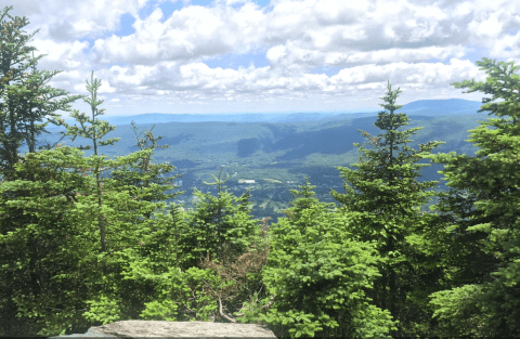 Wonder At The Marvelous View From The Equinox Mountain and Lookout Rock Trail In Vermont