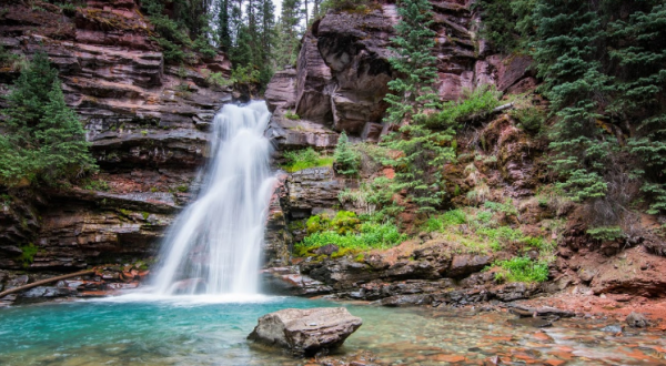 Plan A Visit To South Fork Mineral Creek, Colorado’s Beautifully Blue Waterfall