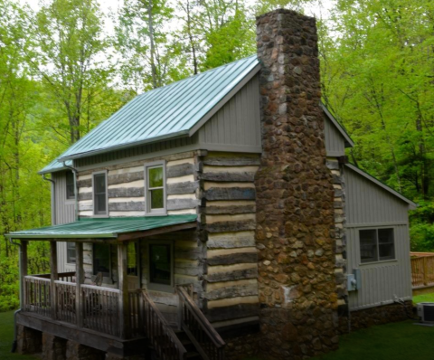 Enjoy A True Mountain Getaway When You Stay In An Authentic Log Cabin Near Crab Tree Falls In Virginia
