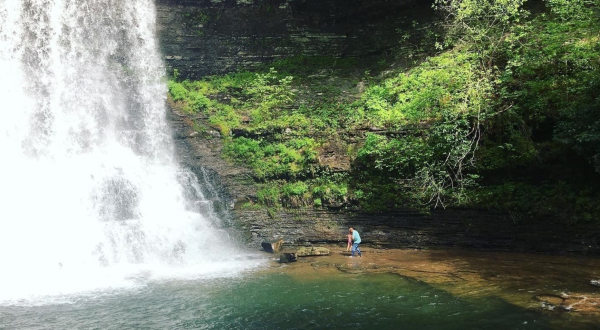 Swim At The Bottom Of A Multi-Tiered Waterfall After The 2-Mile Hike To Cascade Falls In Virginia