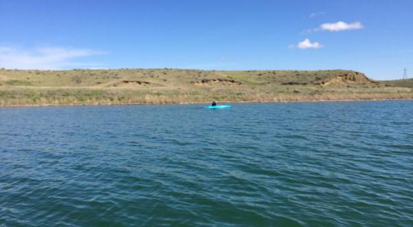 The Water Is A Brilliant Blue At Fort Peck Reservoir, A Refreshing Roadside Stop In Eastern Montana
