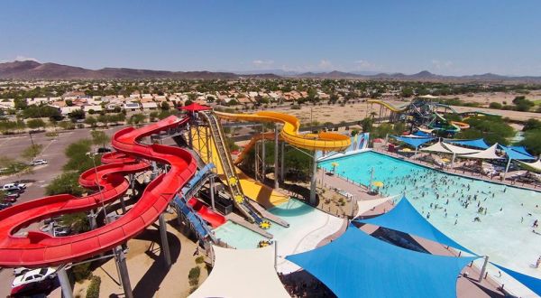 Dive Into Summer At The Now Open Hurricane Harbor, A Gigantic Water Park In Arizona With Over 10 Slides To Try