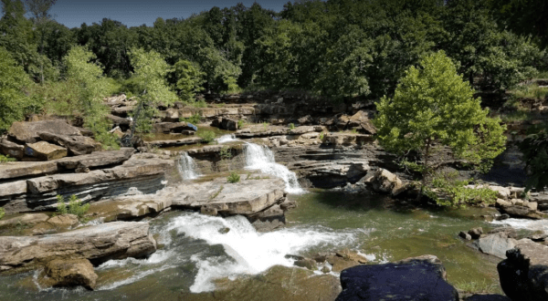 Enjoy A Picturesque Summer Day At Bluestem Falls, A Hidden Waterfall In Oklahoma