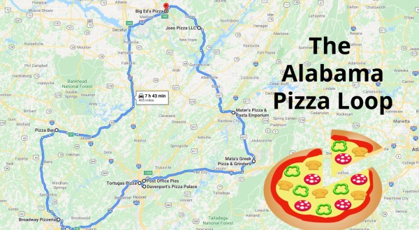 Sample Delicious Slices Across Alabama On This Tasty Pizza Loop That Will Take You To 9 Different Pizza Shops
