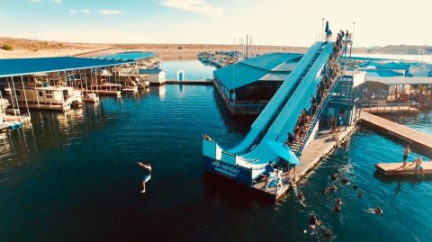 H2-WHOA Lake Pleasant Is A Floating Waterpark In Arizona That's Fun For The Whole Family