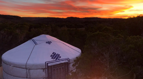 Glamp On A Secluded Hilltop With Gorgeous Panoramic Views At Yurtopia In Texas