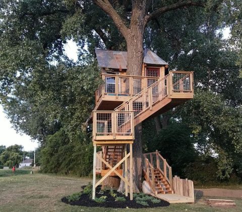 Stay In A Charming Nebraska Treehouse Cottage With Its Own Private Views