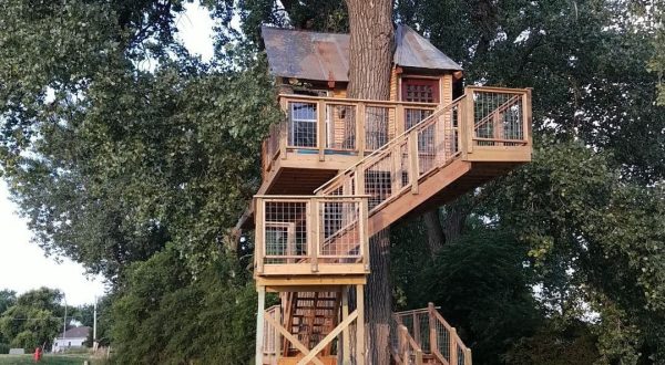 Stay In A Charming Nebraska Treehouse Cottage With Its Own Private Views