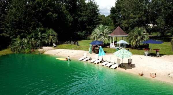 Relax In A Tropical Wonderland At The Biggest Freshwater Swimming Pond In Mississippi