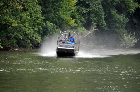 This Hatfield & McCoy Airboat Tour Of West Virginia's Tug Fork River Offers A New Take On An Old Feud