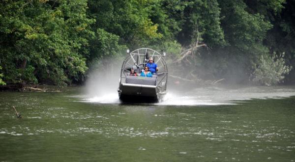 This Hatfield & McCoy Airboat Tour Of West Virginia’s Tug Fork River Offers A New Take On An Old Feud
